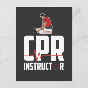 Erste Hilfe Krankenwagen zertifizierter CPR-Lehrer Postkarte