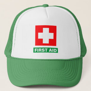 Erste Hilfe - Medizin (Kreuz) - Krankenwagen, Hilf Truckerkappe
