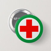 Erste Hilfe - Medizin (Rotes Kreuz) - Rettungswage Button (Vorne & Hinten)
