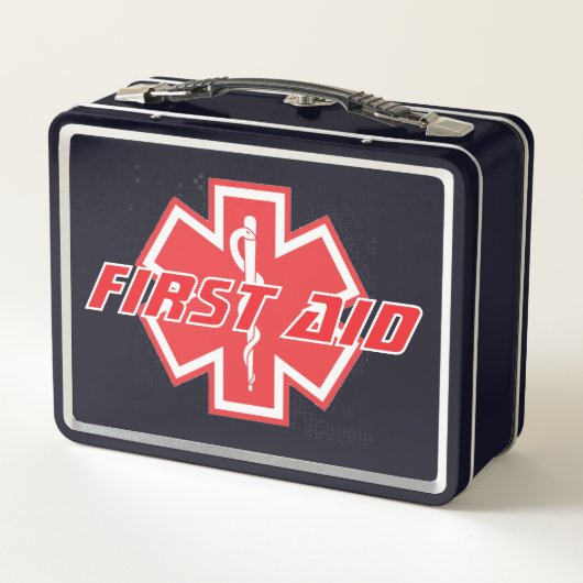 Erste Hilfe Metall Brotdose (Rückseite)