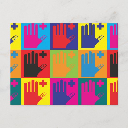 Erste Hilfe Pop Art Postkarte (Vorderseite)