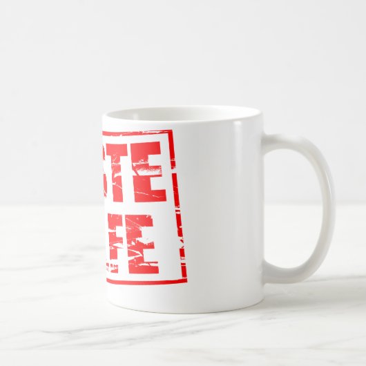 Erste hilfe red rubber stamp effect kaffeetasse (Rechts)
