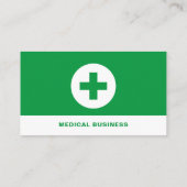 Erste Hilfe-Symbol, General Practitioner, Krankens Visitenkarte (Rückseite)