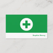 Erste Hilfe-Symbol, General Practitioner, Krankens Visitenkarte (Rückseite)