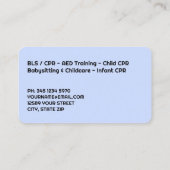 Erste Hilfe-Trainer Visitenkarte (Rückseite)