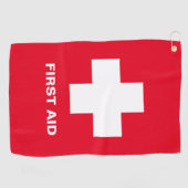 Erste Hilfe und Notfall, Rettungsdienst, Hilfe/Gol Golfhandtuch (Horizontal)