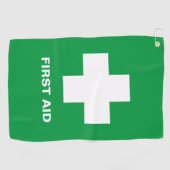 Erste Hilfe und Notfall, Rettungsdienst, Hilfe/Gol Golfhandtuch (Horizontal)