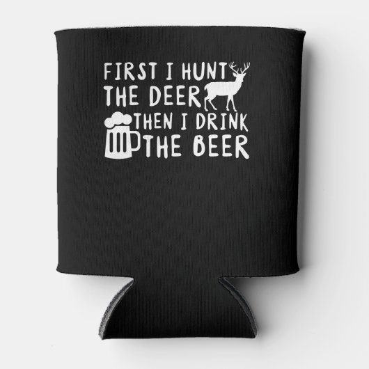 Erste Hirschjagd trinke ich das Bier Dosenkühler (Vorderseite)