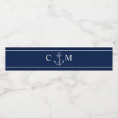 Erste Hochzeit der Nautischen Marine Wasserflaschenetikett (Einzelnes Label)