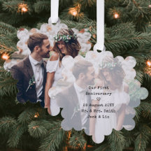 Erste Hochzeit Jahrestag 2 Fotos Weihnachten