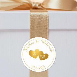 Erste Hochzeit von benutzerdefinierten Monogramm-P Runder Aufkleber