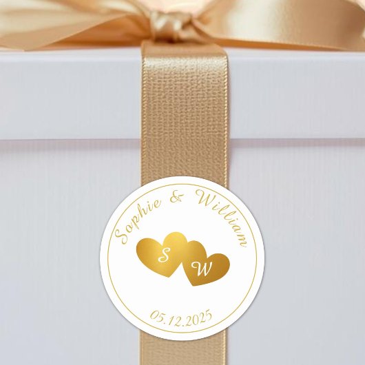 Erste Hochzeit von benutzerdefinierten Monogramm-P Runder Aufkleber