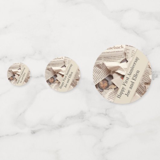 Erste Hochzeitfeier Konfetti (Vorderseiten)