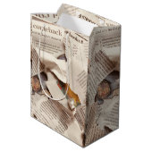 Erste Hochzeitfeier Mittlere Geschenktüte (Rückseite Schrägansicht)