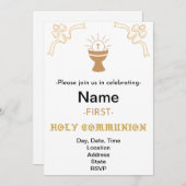 ERSTE HOLY COMMUNION CLASSIC EINLADUNG (Vorne/Hinten)
