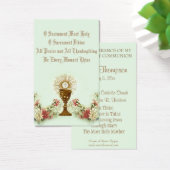 ERSTE HOLY COMMUNION EUCHARIST PRAYER HOLY CARD (Schreibtisch)