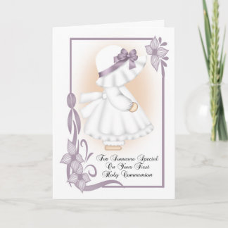 Erste Holy Communion Grußkarte Little Girl Karte