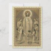 ERSTE HOLY COMMUNION JESUS KINDER ERINNERUNG EINLADUNG (Vorderseite)