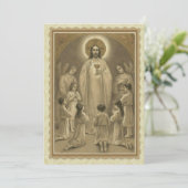 ERSTE HOLY COMMUNION JESUS KINDER ERINNERUNG EINLADUNG (Stehend Vorderseite)