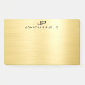 Erste Imitat für Monogramm-Vorlagen Gold Personali Post-it Klebezettel (Vorderseite)