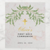 Erste Imitate aus Foliage Gold Cross Marmor Weinetikett (Einzelnes Label)