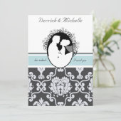 Erste individuelle Hochzeitseinladung von Kiss Sea Einladung (Stehend Vorderseite)