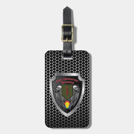 Erste Infanterie-Division "Big Red One" Gepäckanhänger (Vorderseite vertikal)