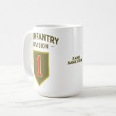 Erste Infanterieabteilung "Big Red One" Custom Kaffeetasse (Vorderseite Links)