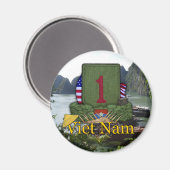 Erste Infanterieabteilung vietnam veterans war vet Magnet (Vorderseite/Rückseite)