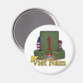 Erste Infanterieabteilung vietnam veterans war vet Magnet (Vorderseite/Rückseite)