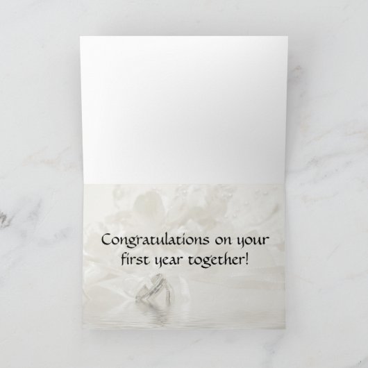 Erste Jahrestagsepia-Karte Karte (Innenseite)