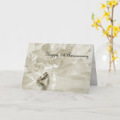 Erste Jahrestagsepia-Karte Karte (Gelbe Blume)