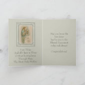 Erste Jungfrau der Heiligen Kommunion Mary Euchari Karte (Innenseite)