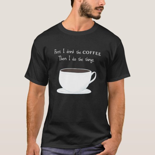 Erste Kaffee-Mama Vater Freundliche Hausschule Tea T-Shirt (Vorderseite)