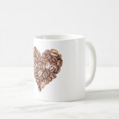 Erste Kaffeebohnen Herz Kaffeetasse (VorderseiteRechts)