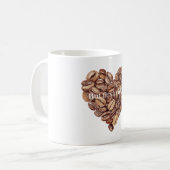 Erste Kaffeebohnen Herz Kaffeetasse (Vorderseite Links)