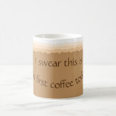 Erste Kaffeepause heute Kaffeetasse (Mittel)