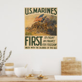 Erste Kämpfe in Frankreich Poster (Küche)