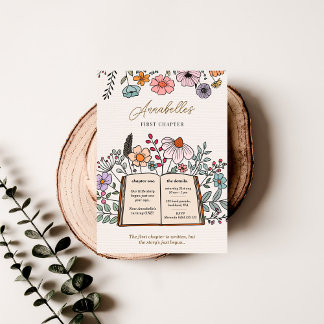 Erste Kapitel Storybook Geburtstag Blumenladen Einladung