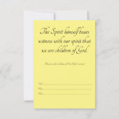 Erste Karte der Heiligen Kommunion (Rückseite)