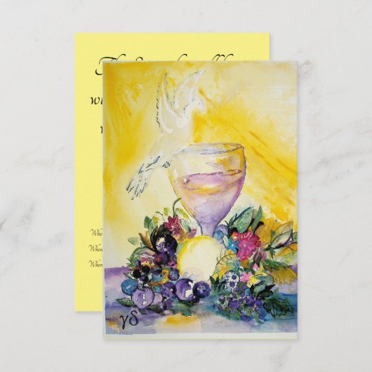 Erste Karte der Heiligen Kommunion (Vorne/Hinten)