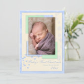 Erste Karte des Babys des Weihnachten(Junge) (Stehend Vorderseite)