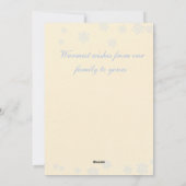 Erste Karte des Babys des Weihnachten(Junge) (Rückseite)