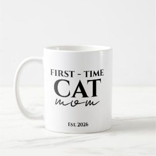 Erste Katzenmutter seit Jahr Personalisierter Text Kaffeetasse