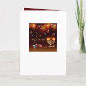 Erste Kerze des Hanukkah Festival of Lights Party Einladung (Rückseite)