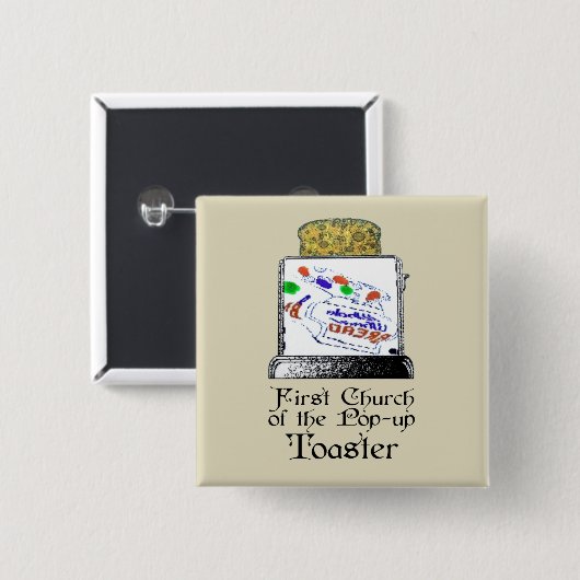 Erste Kirche des Pops Toaster Button (Vorne & Hinten)