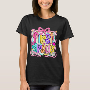 Erste Klasse 1. Kokette erster Schultag 1. T-Shirt