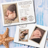 Erste Klasse Ankunft Baby Ankündigung