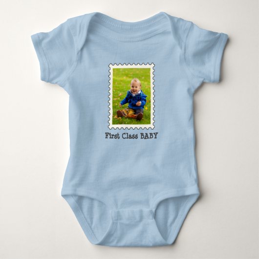 ERSTE KLASSE BABY Best Baby Ever Custom Foto Baby Strampler (Vorderseite)