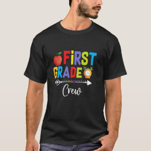 Erste Klasse Crew Erster Schultag Lehrer Zurück zu T-Shirt